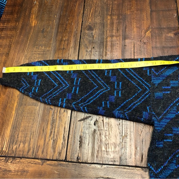 VTG Michael Gerald Large Abstract Patterned Knit Crewneck Grandpa Wool Blend Y2K - Picture 4 of 9